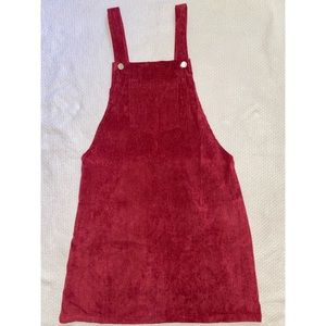 Wine colored skirt overall
